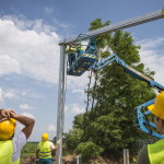 Az e-útdíj technikai elemeinek kiépítése Csengernél