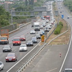 Torlódás az M7-es autópályán Budapest felé